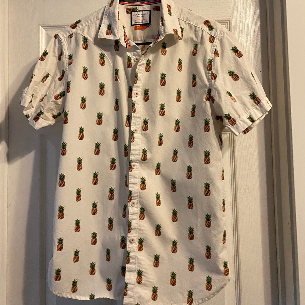 Men's Pineapple Button Up Shirt